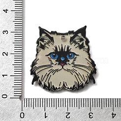 印刷されたアクリルパーツ  猫の形  トウモロコシの穂の黄色  29.5x29.5x2mm  穴：1.8mm&nbsp;OACR-P033-01A