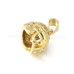 Brass Micro Pave Clear Cubic Zirconia Charms&nbsp;KK-Z163-11G