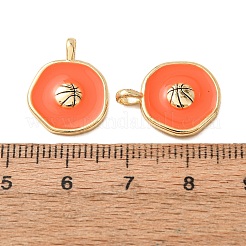Brass Enamel Pendants&nbsp;KK-CJC12A6-01C-G