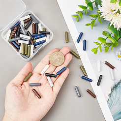 靴ひも用プラスチックアグレット70スタイル7個  靴紐の先端の頭  コラム  ミックスカラー  20x2~5mm  内径：3.5mm  10個/スタイル&nbsp;KY-PH0001-84