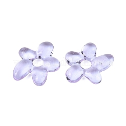手作りランプワークビーズ  花  ライラック  18x17x4mm  穴：3.7mm&nbsp;LAMP-S069-03G