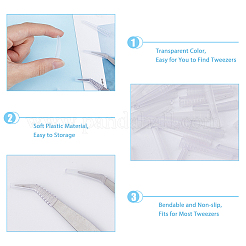 160Pcs 4 Style Plastic Tweezer Protective Covers&nbsp;TOOL-FH0001-53