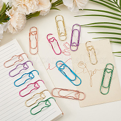 24Pcs 6 Colors Iron Paper Clips&nbsp;OFST-CP0001-16