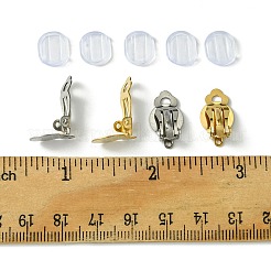 12Pcs 2 ColorS 304 Stainless Steel Clip-on Earring Findings&nbsp;STAS-FS0001-50