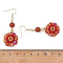 Glass Seed Beads Dangle Earrings&nbsp;EJEW-MZ00763-02