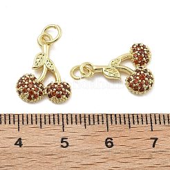 Brass Micro Pave Cubic Zirconia Pendants&nbsp;KK-U060-25G