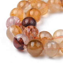 Natural Hematoid Quartz/Ferruginous Quartz Beads Strands&nbsp;G-F673-03-10mm