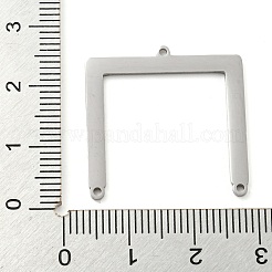 変色しない304ステンレススチールシャンデリア部品リンク  レーザー切断  アーチ形状  ステンレス鋼色  25x25x1mm  穴：1.2mm&nbsp;STAS-B056-11P-04