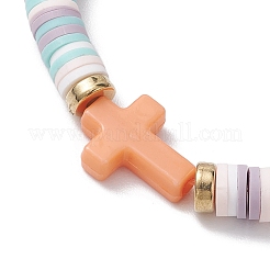 Handmade Polymer Clay Beaded Stretch Bracelets&nbsp;BJEW-JB10600
