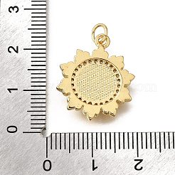 Brass Micro Pave Cubic Zirconia Shell Pendants&nbsp;KK-D328-12G