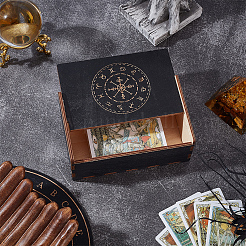 1Pc Rectangle Engraved Wooden Sliding Lid Boxes&nbsp;CON-UN0001-03B