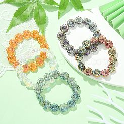 Bling Glass Sunflower Beaded Stretch Bracelets&nbsp;BJEW-JB09498