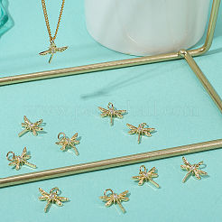 10Pcs Brass Micro Pave Clear Cubic Zirconia Pendants&nbsp;KK-BBC0021-84