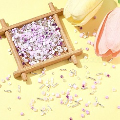 ガラスシードビーズ2セット  混合図形  DIY ネックレス ブレスレット アクセサリー  プラム  2.5~7.5x2~4.5x2~4.5mm  穴：0.8~1.4mm&nbsp;DIY-FS0008-27D