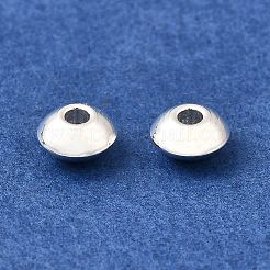 201ステンレススチールスペーサービーズ  ディスク  銀  5x2.7mm  穴：1.5mm&nbsp;STAS-K210-39C-S