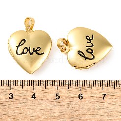 Rack Plating Brass Locket Pendant&nbsp;KK-H486-15G