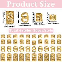 3 Bags Alloy Dreadlocks Beads&nbsp;FIND-BM0001-70