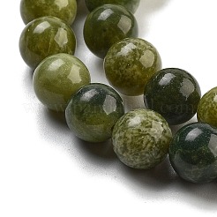 天然カナダ翡翠ビーズ連売り  ラウンド  8~8.5mm  穴：0.8~1mm  約47~48個/連  15.16~15.35インチ（38.5~39cm）&nbsp;G-NH0029-02A
