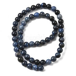 Natural Grade AA Dumortierite Quartz Round Bead Strands&nbsp;G-P075-43-6mm
