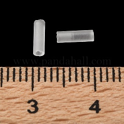 ペイントガラスビーズを焼く  チューブ  ホワイト  6~7x2mm  穴：0.8mm  約300個/袋&nbsp;GL-G001-04C