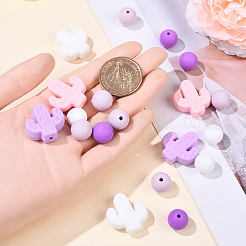 サボテン/丸型シリコンビーズ  蘭  12~25x12~23x8~12mm  穴：2mm  36個/セット&nbsp;SIL-YW0001-50B