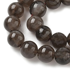 天然石スモーキークォーツビーズ連売り  グレードAB  ラウンド  6.5mm  穴：1mm  約63~64個/連  15~15.20''（38.1~38.6センチメートル）&nbsp;G-G184-A04-02