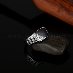 Alloy Micro Pave Cubic Zirconia Finger Rings for Men&nbsp;FS-WGE231C-05