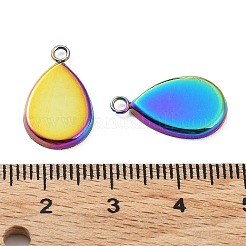 Ion Plating(IP) 304 Stainless Steel Pendant Cabochon Settings&nbsp;STAS-WH0055-01RC
