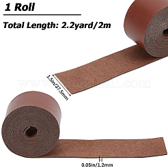 イミテーションレザー  服飾材料  ココナッツブラウン  200x3.75x0.12cm&nbsp;DIY-WH0502-86C-04