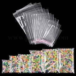 300個 6種類のスタイルのOPPセロハントップ粘着バッグ  長方形  透明  9~17x5~10cm  50個/スタイル&nbsp;OPC-FS0001-04