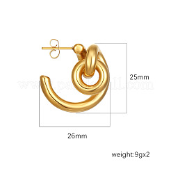 304 Stainless Steel Stud Earrings for Women&nbsp;WGF252D-01