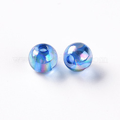 透明なアクリルビーズ  ABカラーメッキ  ラウンド  藤紫色  8x7mm  穴：2mm  約1745個/500g&nbsp;MACR-S370-B8mm-751