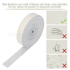 フラットマイクロファイバーイミテーションレザーコード  服飾材料  ベージュ  12.5x1.5mm  約2.19ヤード（2m）/ロール&nbsp;LC-WH0006-07A-06