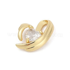 Brass Pave Cubic Zirconia Pendants&nbsp;KK-U062-32G