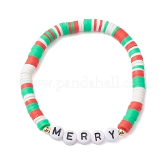3Pcs 3 Styles Handmade Polymer Clay Beaded Stretch Bracelet Sets&nbsp;BJEW-JB10806