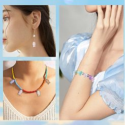 魚のビーズを使ったストレッチブレスレットのDIYキット  ガラスビーズ入り  伸縮性のある糸  ミックスカラー  ビーズ：15x8x5mm  穴：1mm  100個/箱&nbsp;GLAA-SC0001-76