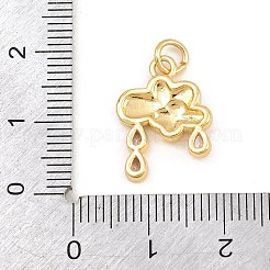 Brass Micro Pave Misty Rose Cubic Zirconia Pendants&nbsp;KK-CBADB87-10G
