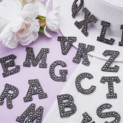 Alphabet Resin Rhinestone Patches&nbsp;DIY-GF0009-18B