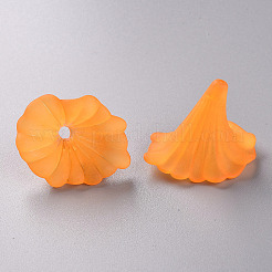 透明なアクリルビーズ  オランダカイウユリ  艶消し  チョコレート  40.5x33x35mm  穴：1.8mm  約135個/500g&nbsp;BSF796-C19