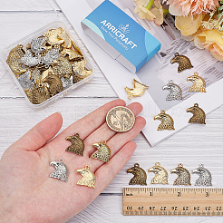 72Pcs 4 Colors Tibetan Style Alloy Pendants&nbsp;FIND-AR0006-39
