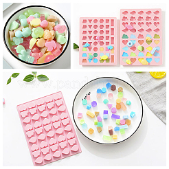 食品グレードのシリコンモールド  フォンダン型  DIYケーキデコレーション用  チョコレート  キャンディ  UVレジン＆エポキシ樹脂ジュエリー作り  プラスチックドロッパー  ピンク&nbsp;DIY-TA0001-96