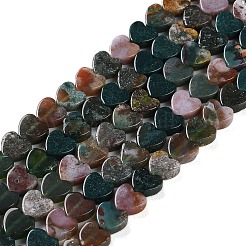 天然石インディアン瑪瑙ビーズ連売り  ハート  6x6x3mm  穴：1mm  約69~71個/連  14.57''~14.96''（37~38センチメートル）&nbsp;G-M403-A11-02