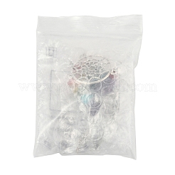 Chakra Natural & Synthetic Gemstone Chips & Alloy Pendant Decorations&nbsp;HJEW-FS00024