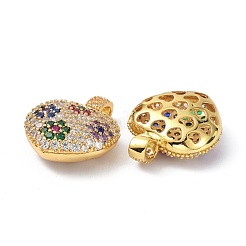 Brass Cubic Zirconia Pendants&nbsp;ZIRC-C024-24G