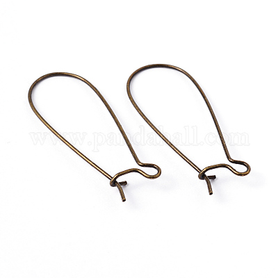 Wholesale Antique Bronze Plated Brass Hoop Earrings Findings