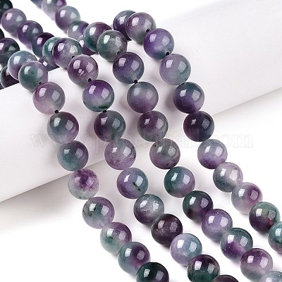 Dyed Natural White Jade Beads Strands&nbsp;G-T138-10mm-210-4-1