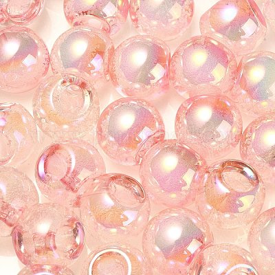 UV Plating Rainbow Iridescent Acrylic Beads&nbsp;OACR-G012-06B-1