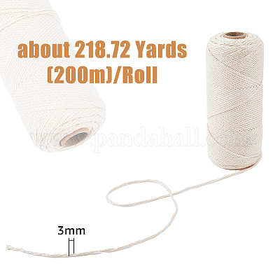 200M Holloe Cotton Braided Thread&nbsp;OCOR-WH0080-96-1
