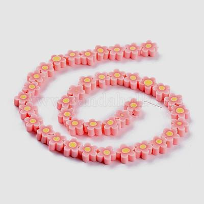 Handmade Flower Polymer Clay Beads Strands&nbsp;CLAY-M003-07F-1