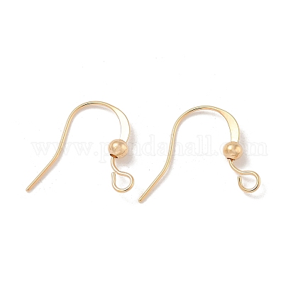 今季一番 真鍮のピアスフック 18KGP本金メッキ ピン 穴：2mm 17x20x3mm 建築金具
